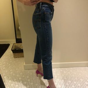 Levis Dark Denim High Rise Wedgie Jeans